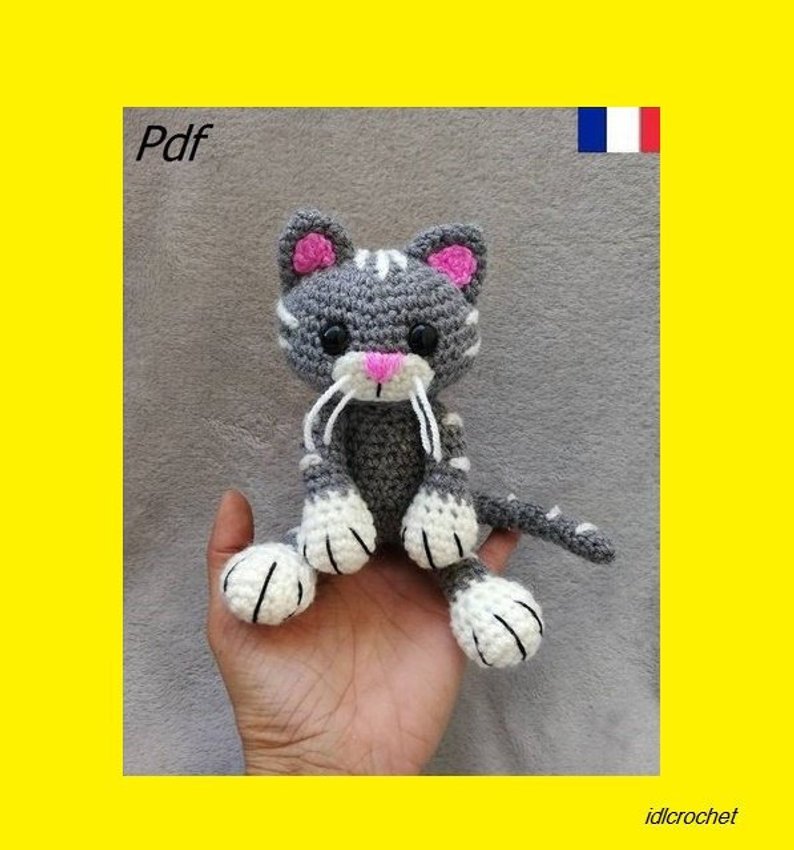 tuto chat crochet,chat crochet,amigurumi chat, tutoriel chat au crochet